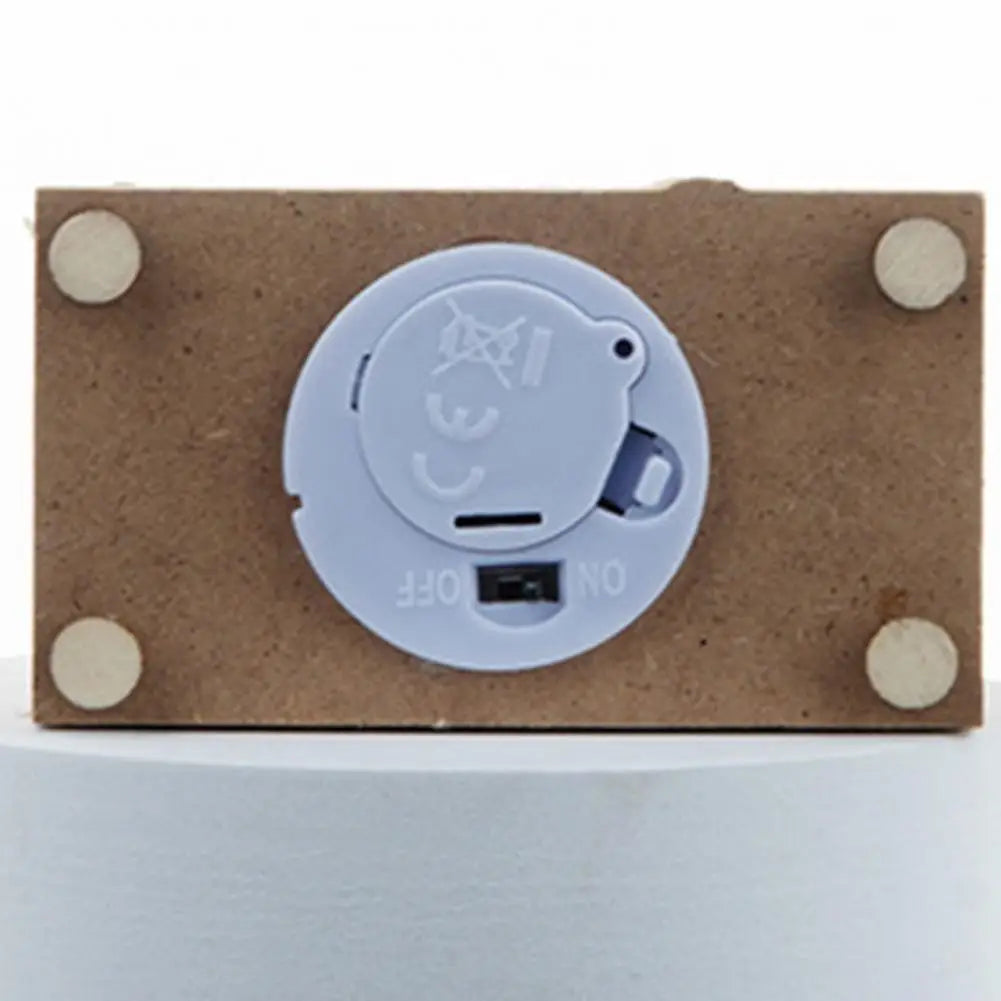 Christmas Ornaments Xmas LED Wooden House Glowing Santa Claus Wooden House Ornament For Party Home Desktop Decor