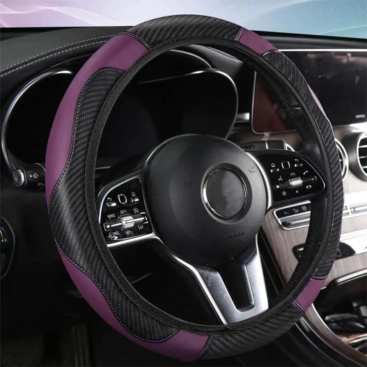 Non-inner-ring Automobile Steering Wheel Cover Leather Four Seasons for Spring Summer Autumn Winter for Men and Women