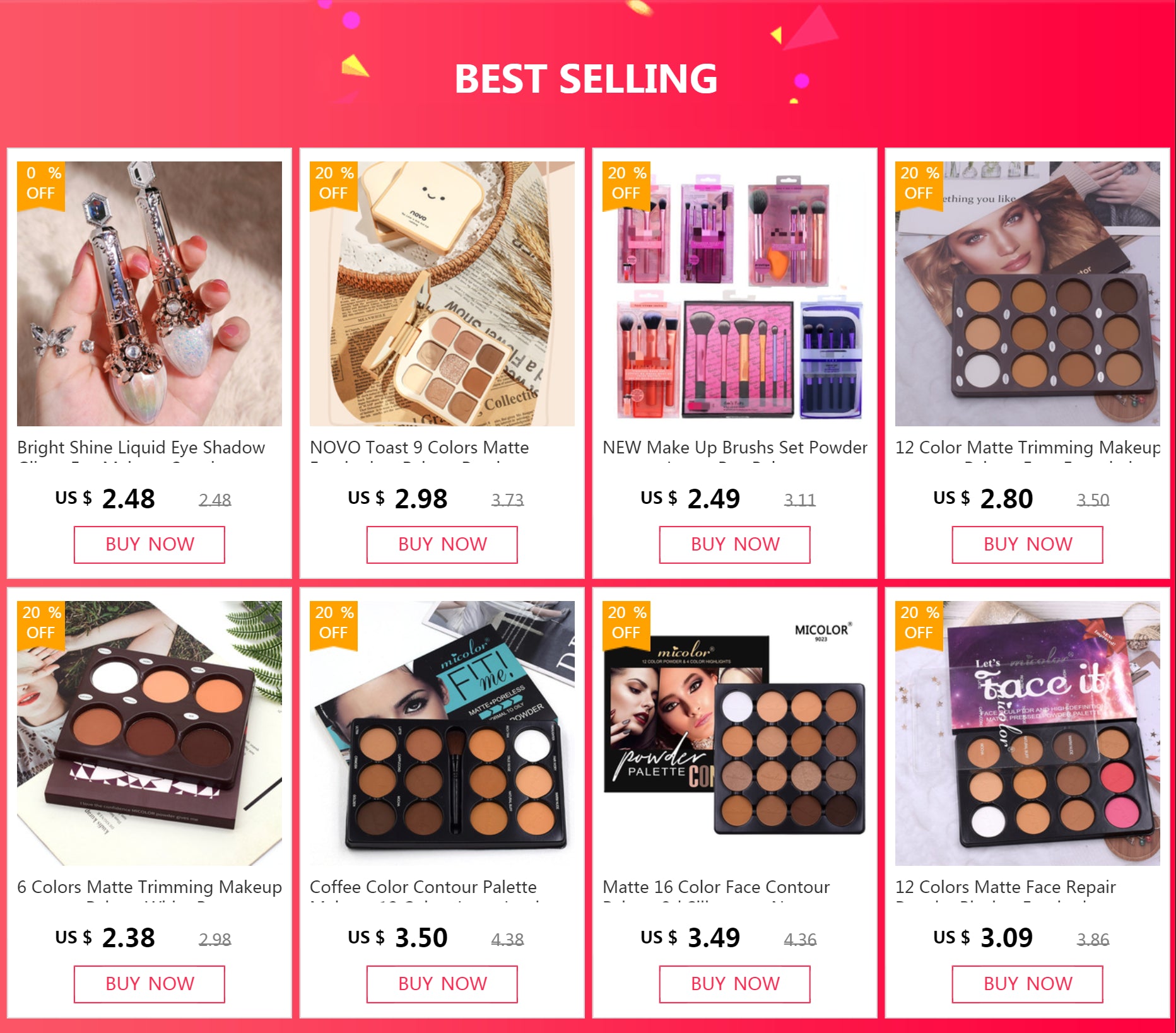 Beauty Colorful Tricolor Makeup Brush for Cosmetics Foundation Blush Powder Eyeshadow Makeup Brush Tool Soft Makeup Brushes