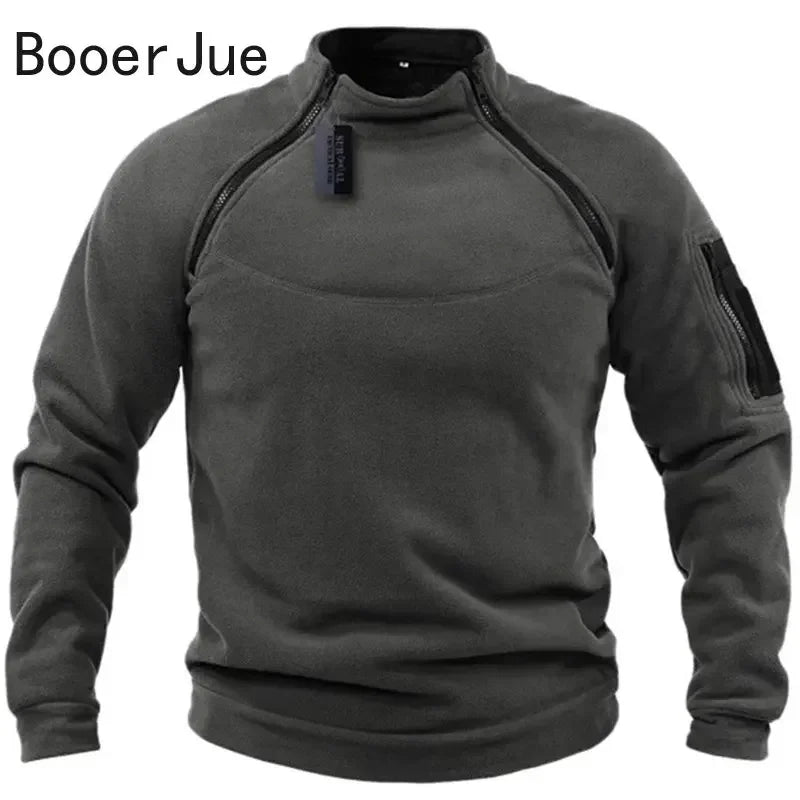 US Men's Tactical Outdoor Jacket Hunting Clothes Warm Zippers Fleece Pullover Man Windproof Spring Winter Coat Thermal Underwear