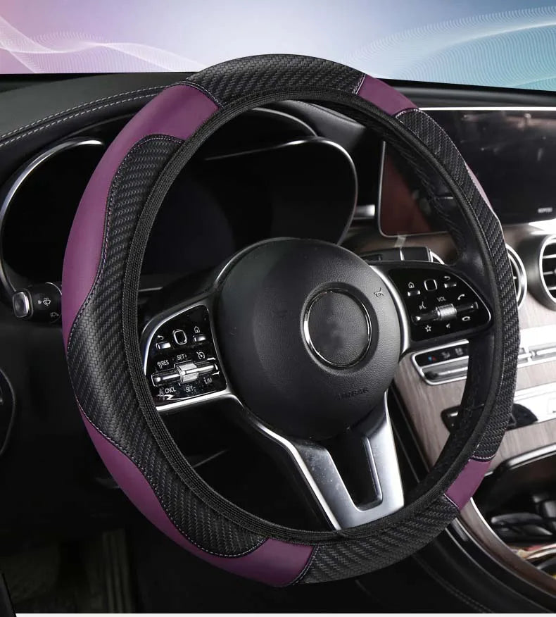 Non-inner-ring Automobile Steering Wheel Cover Leather Four Seasons for Spring Summer Autumn Winter for Men and Women