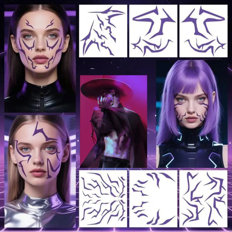 Halloween Kpop Party Face Body Stickers Carnival Christmas Custom Tattoo Wedding Trendy Cool Clothing Makeup Supplies Mood Props