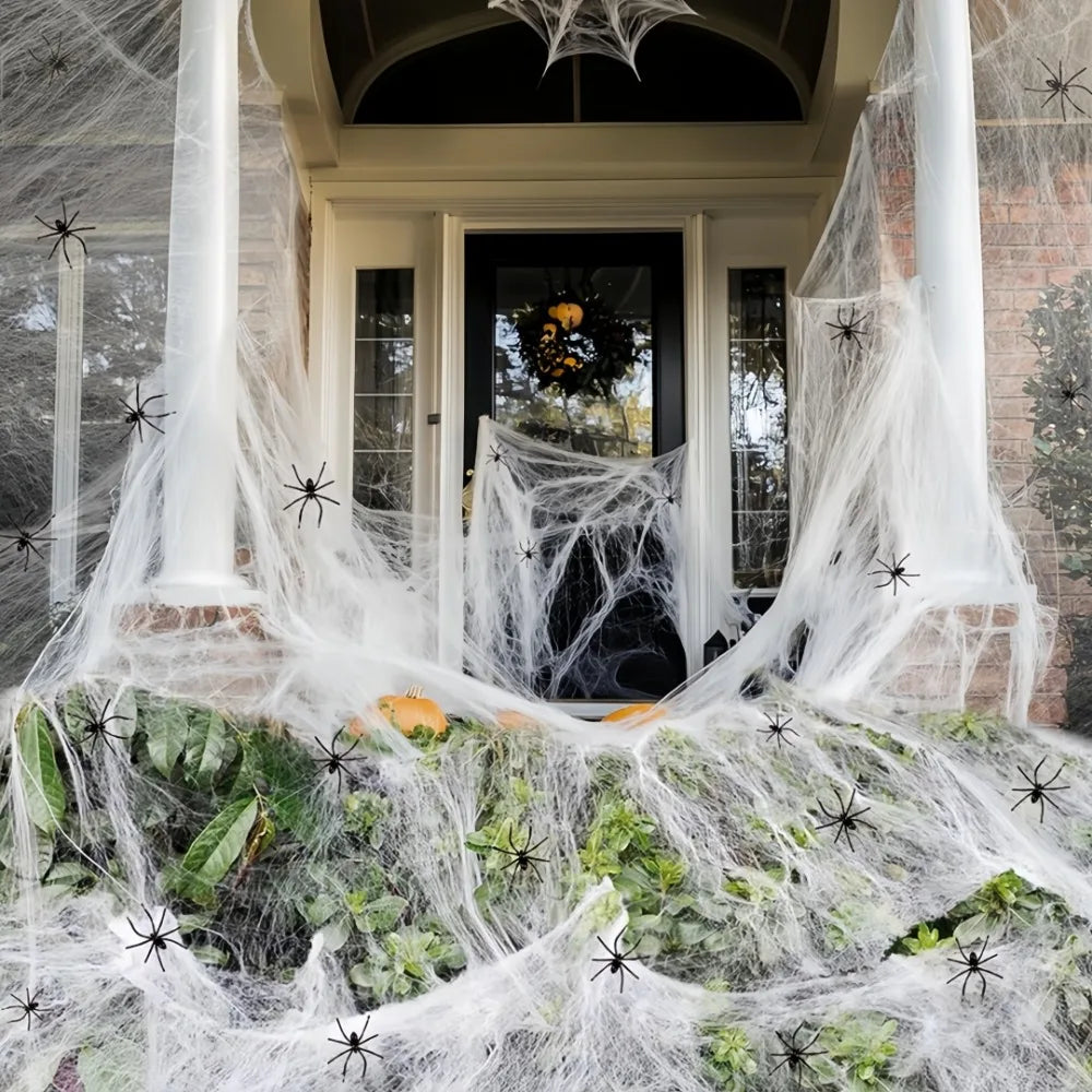 Halloween Ghost Festival Spider Web Simulated Spider Web for Decorating Secret Rooms in Haunted Houses KTV Shopping Malls Horror