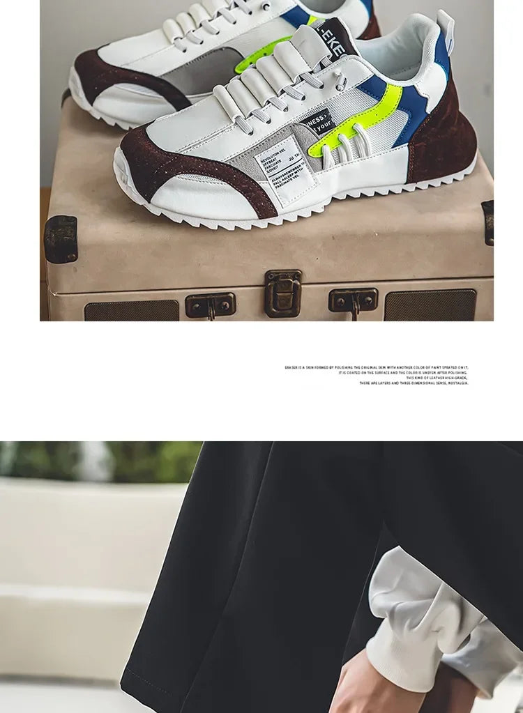 Shoes for Men Casual Sports Trend Designed Personality Elastic Band Vulcanized Shoes Men Sneakers Comfortable Breathable Shoes