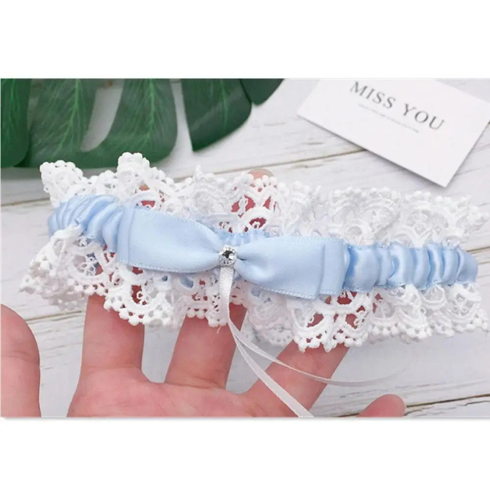 Women Girls Costume Accessories Bridal Garter Wedding Accessories Bow Lace Garter Leg Loop Leg Ring New Fashion