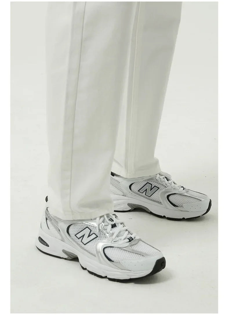 Business Men Jeans Casual Straight Stretch Pants Black and White Basic Fashion Classic Simple Work Denim Trousers Male Clothing