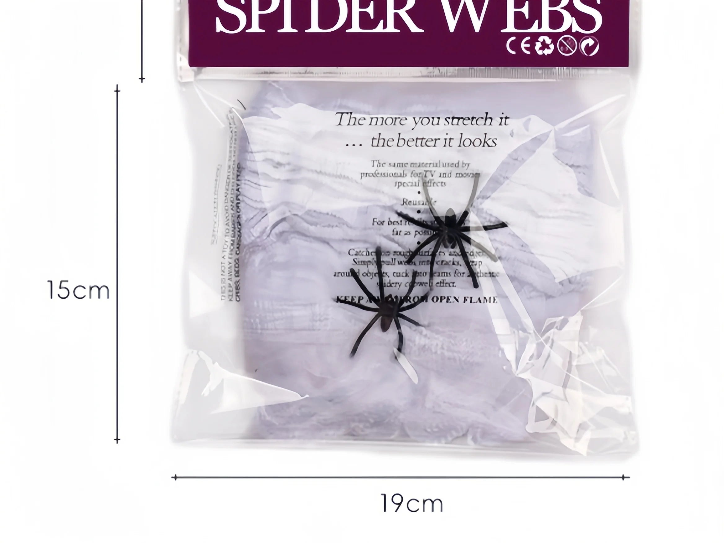 Halloween Ghost Festival Spider Web Simulated Spider Web for Decorating Secret Rooms in Haunted Houses KTV Shopping Malls Horror