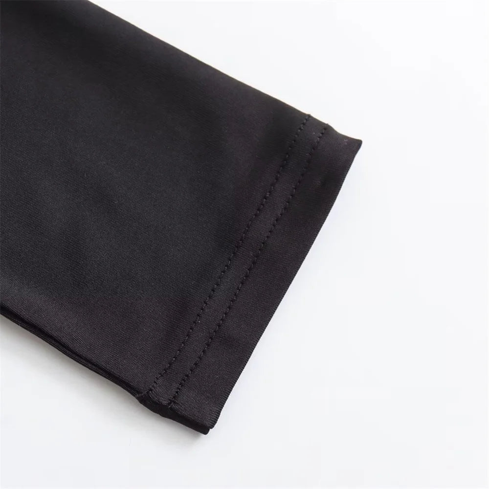 Autumn and winter new women's clothing style, Western style, slim fit, asymmetrical design, solid color long sleeved dress