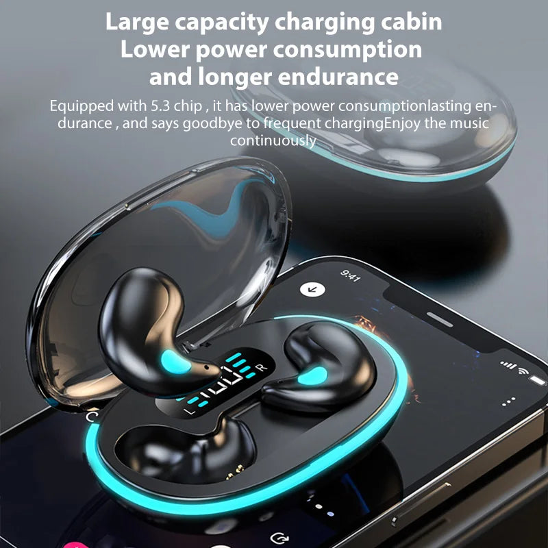 2025 X55 Bluetooth Wireless Headphones Earbuds Ear Hooks Bluetooth Earphones Bass Noise Reduction Earbuds HiFi Stereo Headsets