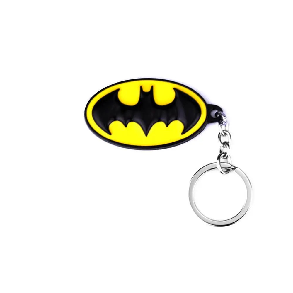Marvel Avengers Keychain Superhero Bat Badge Metal Pendant Keyring Car Backpack Key Holder Fashion Jewelry Accessories for Men