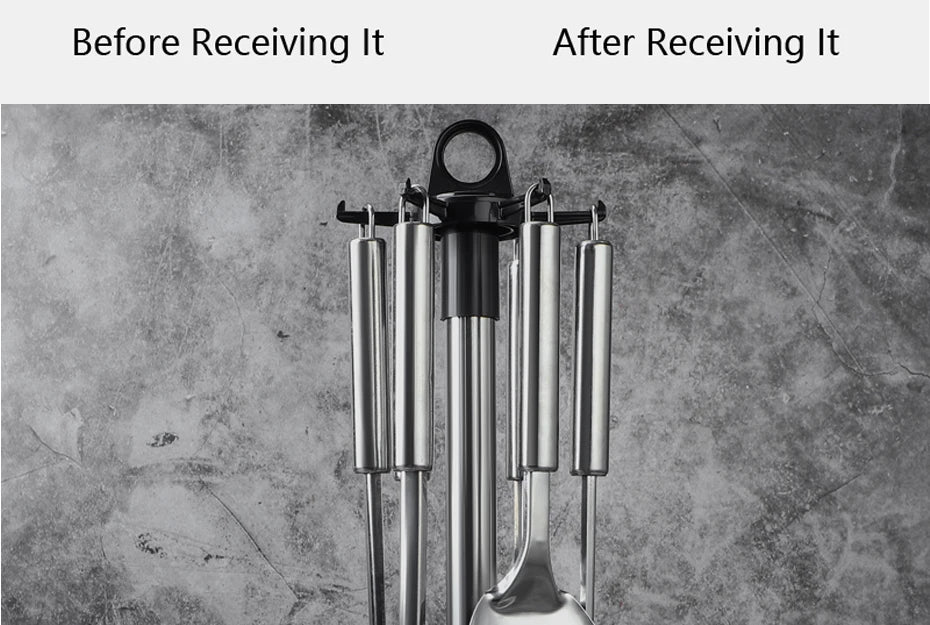 Kitchen Rotary Storage Rack Rotatable Kitchenware Organizer Hooks Spatula Spoon Knife Storage cabinet Kitchen Accessories New