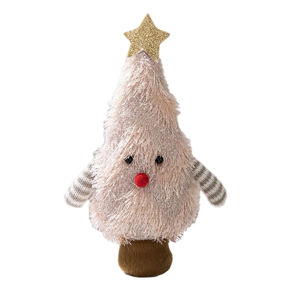 Home Decor Handmade Christmas Tree Decoration Soft Decorative Xmas Desktop Ornament Creative Cartoon Christmas Doll Kids Gift