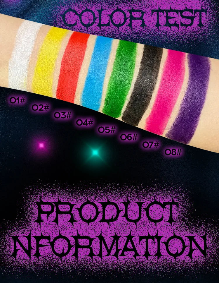 Halloween Matte Lipstick Dark Black Vampire Olive Green Creative Halloween Makeup Face Body Painting