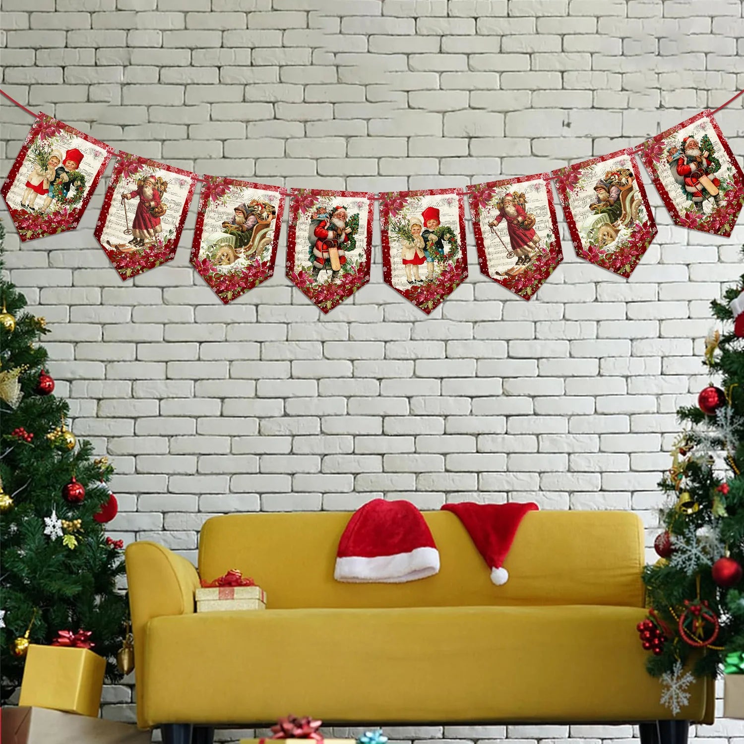 Merry Christmas Santa Decorate Christmas Wall 2026 New Year Decoration 2025 Christmas Decoration