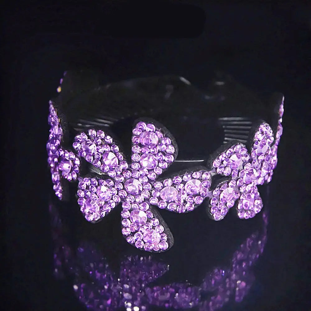 Accessories Rhinestone Floral Hair Accessories Women Twistclip Hairclaw Barrettes Hair Pins Headwear
