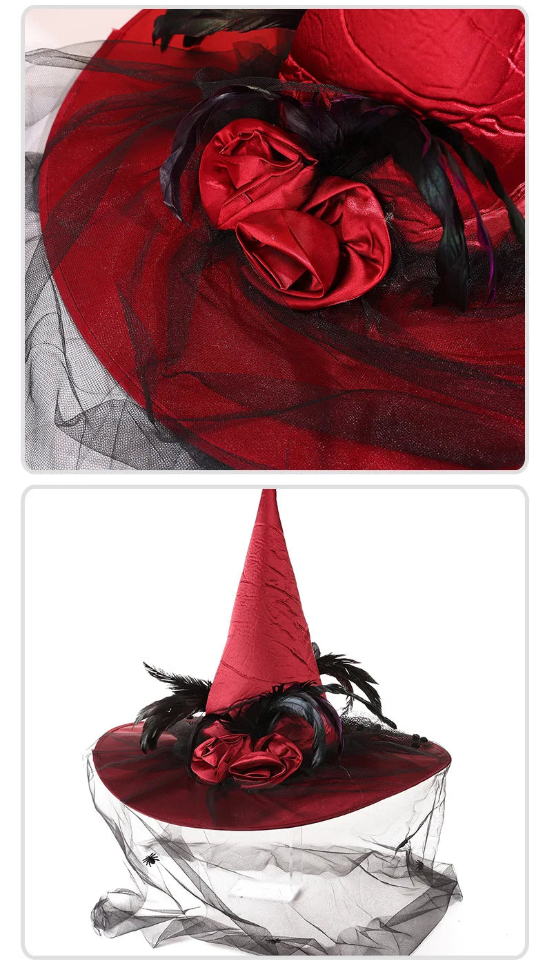 Halloween Easter Ghost Festival Decorations Witch Hats Makeup Dance Props Costumes Party Supplies