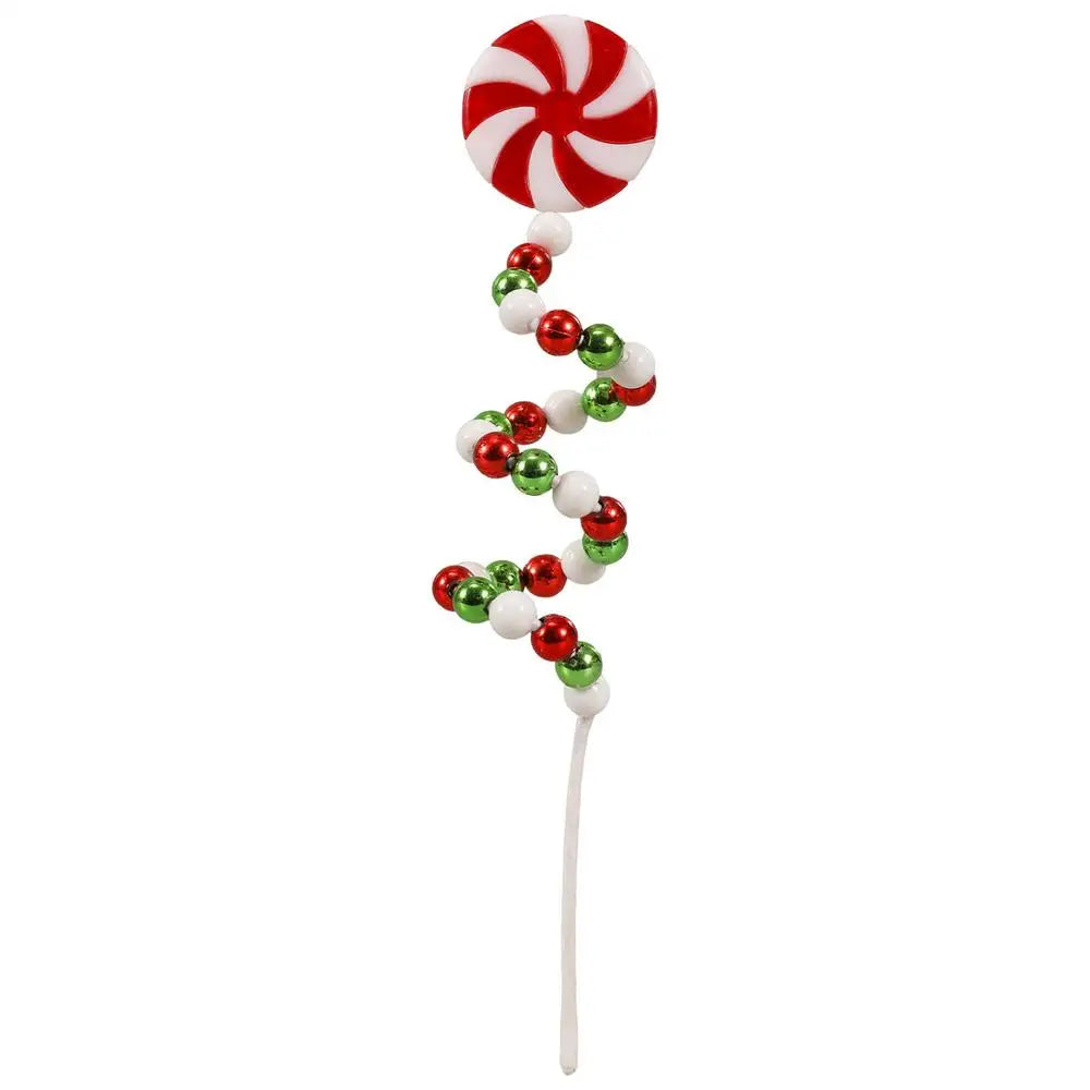 Christmas Candy Cane Decorations Christmas Tree Decoration Red White Lollipop Decoration Curved Candy Christmas Tree Stems Decor