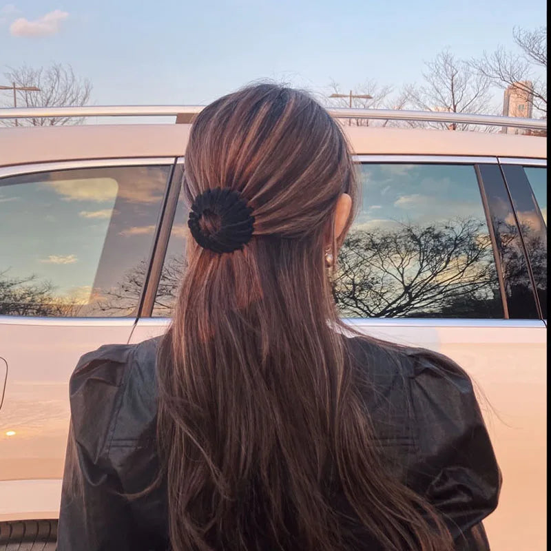 Women Bun Hair Claw Velvet Bird Nest Expanding Hair Accessories Horsetail Buckle Hair Clips Female Ponytail New Headwear Hairpin