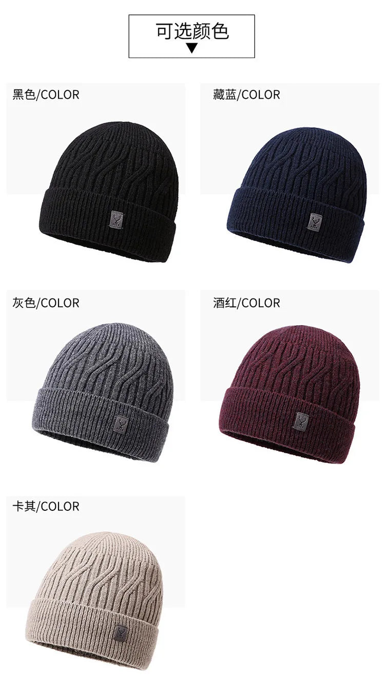 Winter Beanie for Men Women, Fleece Lined Beanie Soft Warm Knit Hat Ski Stocking Cuffed Cap