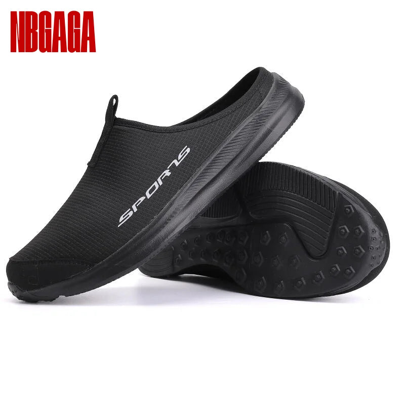 Men Half Slippers Casual Sneakers Soft Sole Support Shoes Lightweight Comfortable Breathable Outdoor Sports Skateboarding Shoes
