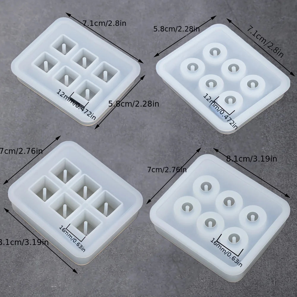 A Set of Four Crystal Ball Beads Making Silicone Mold，ApplicableDIYMaking Bracelet、Necklace、Keychain、Pendant、Jewelry and Epoxy R