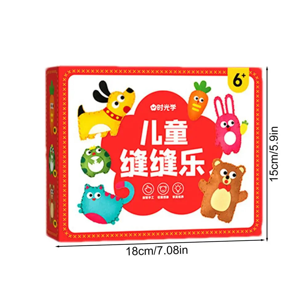 Children DIYs Sewing Toy Kits Kids Craft And Sew Set Educational Sewing Set Random Style DIYs Sewing Felt Animals Toys For Kids