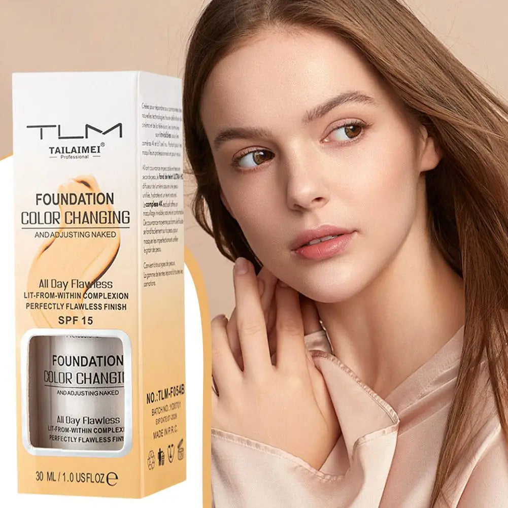 Liquid Foundation Colour Changing Full Coverage Concealer Makeup  Moisturizing Primer Cosmetics For All Skin Types