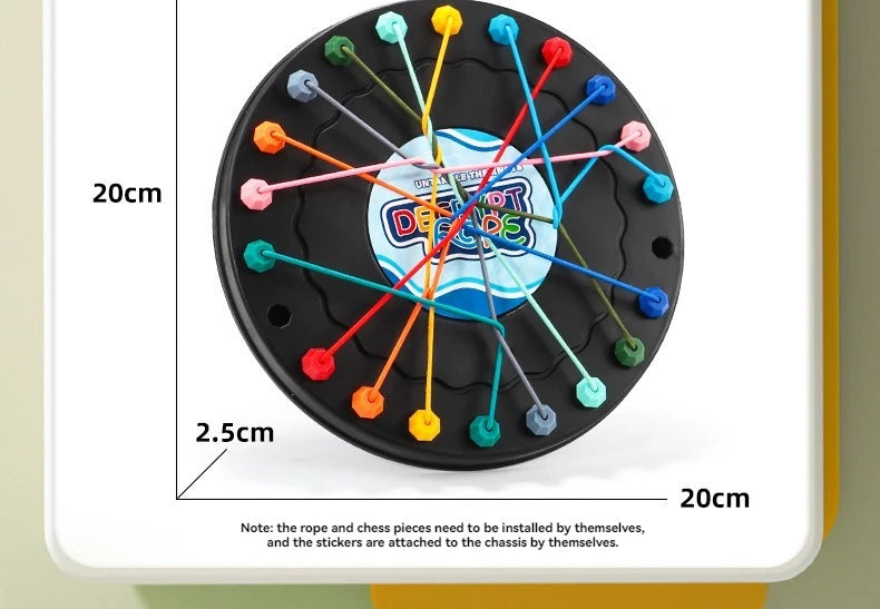 New Kid Rope Knots Puzzle  Board Game Color Line Twisted Connected Ropes Logic Thinking Table Game Parent Child Interactive Toy