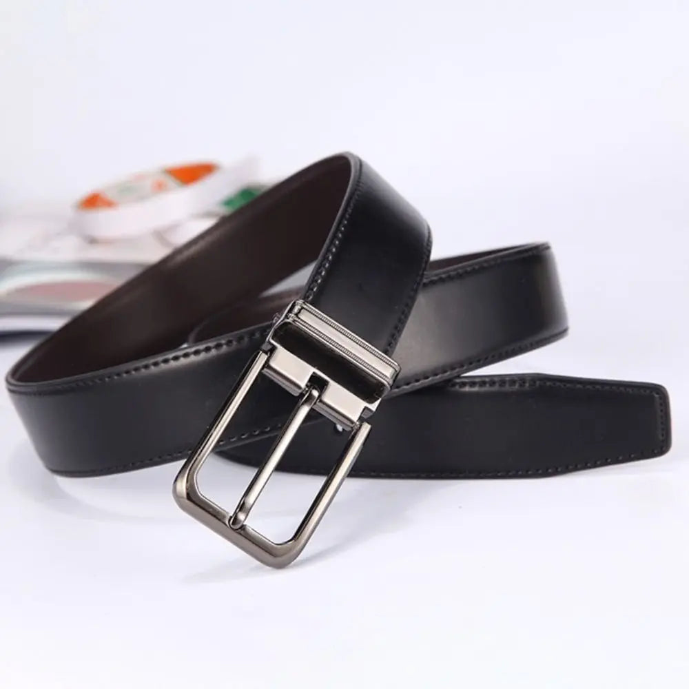 Waist Accessories Double Sided Men Leather Belt Brown Black Retro Designer Belt Fashion Luxury Pin Buckle Belt Mens Accessories