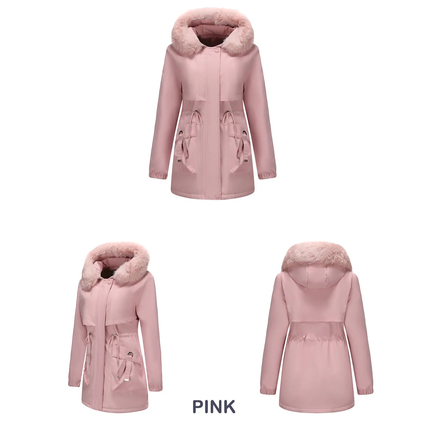 Women's Jacket Large Size Winter Down Jackets Coats Parkas Thick Warm Fur Hooded Woman padded Puffer Jacket Outerwears HWY271