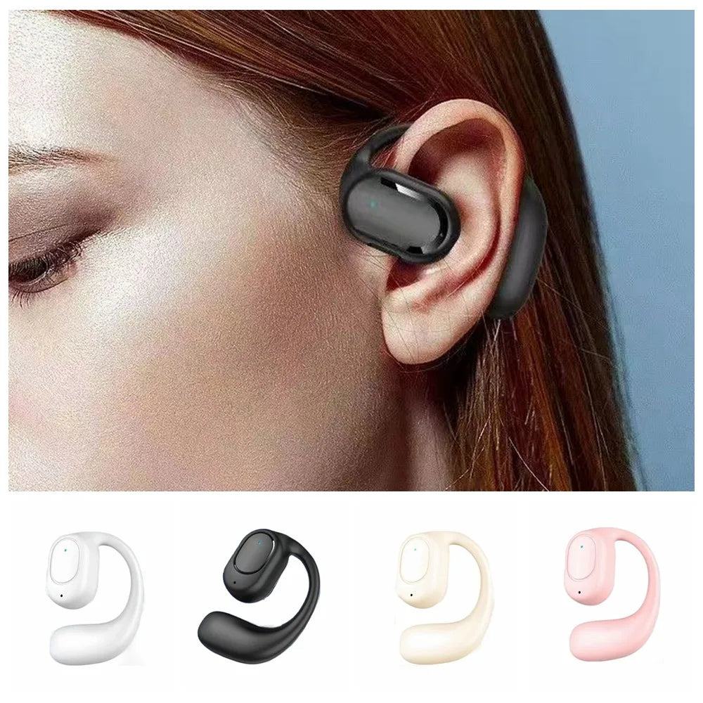Ear Hanging Type Bluetooth Earphone Not in Ear Bluetooth 5.3 Bone Conduction Headphones Noise Cancelling Long Endurance