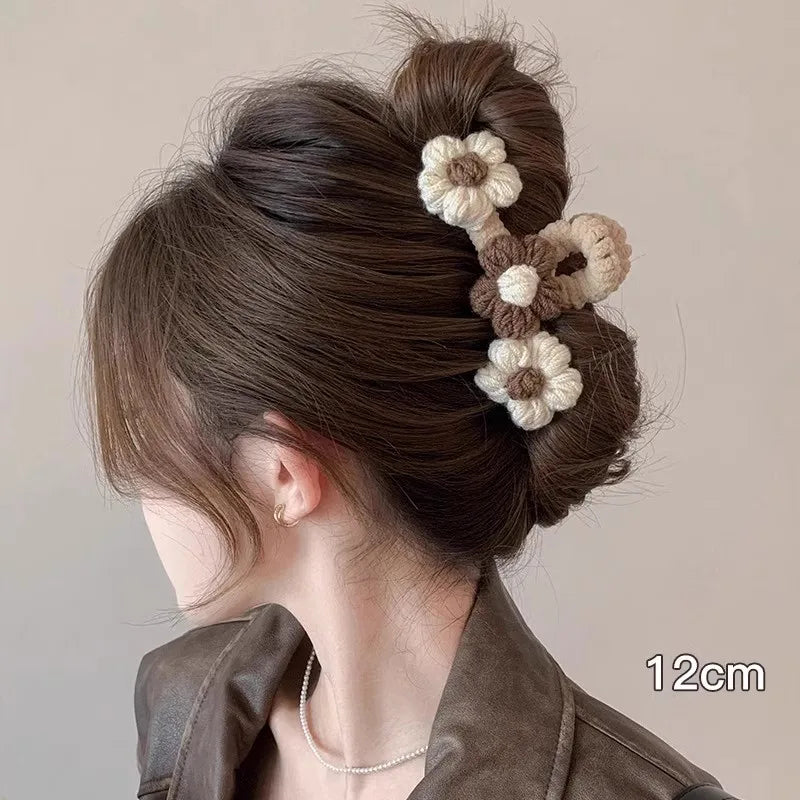 Winter Plush Hair Claw For Women Girls Sweet Hair Ornament Long Thich Hair Hairpin Headband Hair Clip Fashion Hair Accessories