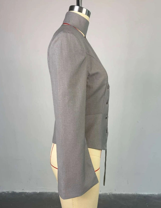 Women's Jacket 2025 Spring New Fashionable Solid Color V-Neck Scarf Decor Elegant Temperament Long Sleeved Casual Blazer Jacket