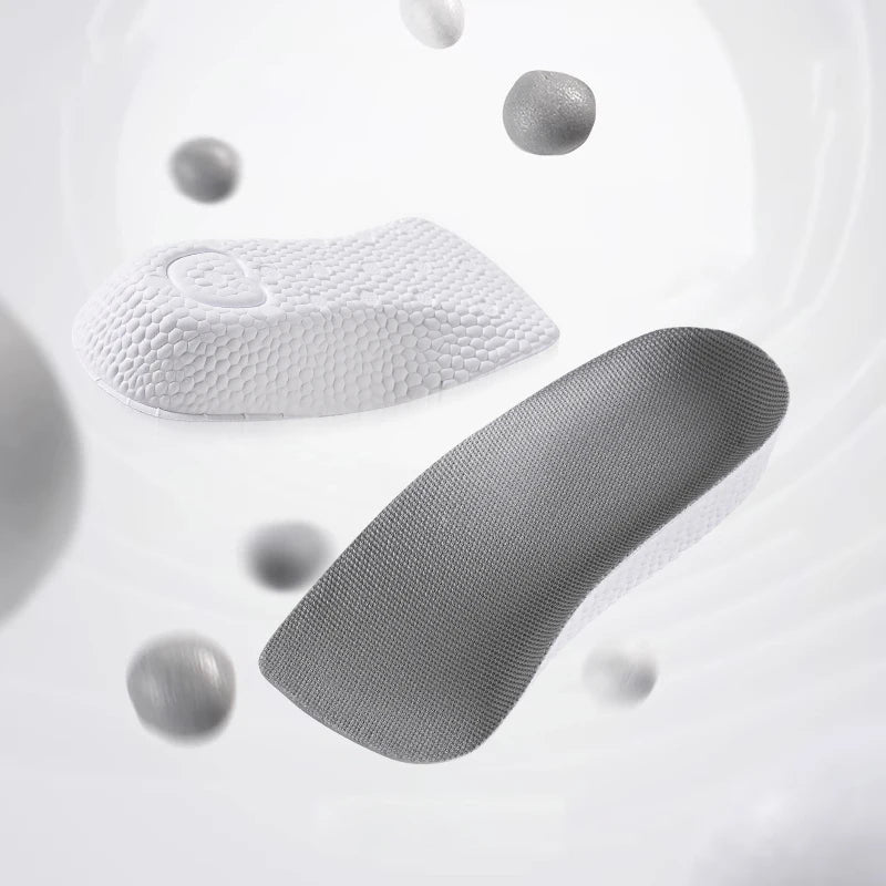 Arch Support Height Increase Insoles Half Pads Orthopedic Breathable Memory Foam 7 Points Lifts Shoe Pads Flat Feet Support