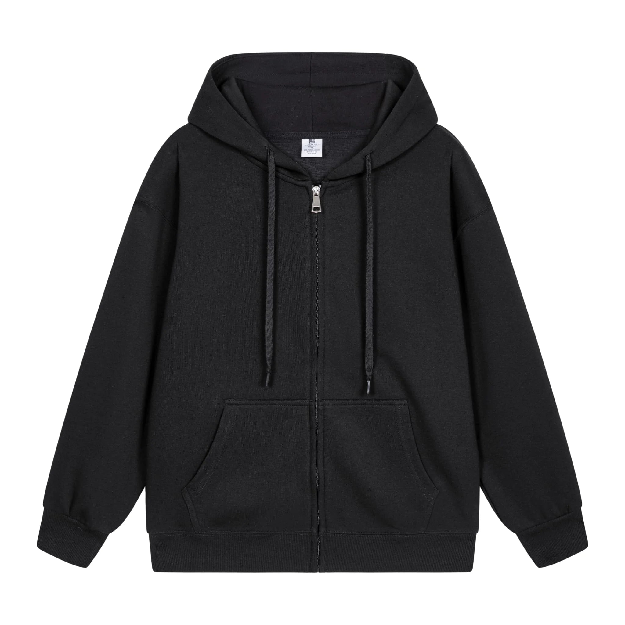 Men's Hooded Jacket Black Mustang Text Print Casual Daily Wear Fashion Streetwear Top Quality Comfortable Sweatshirt