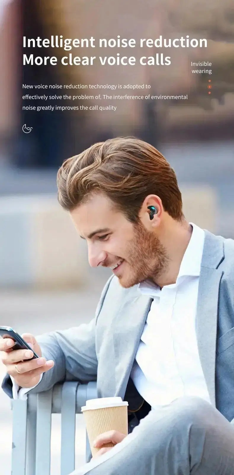 X55 earphone wireless earphone headphones noise reduction sport game sleep Bluetooth 5.0 earbuds HiFi stereo music headset