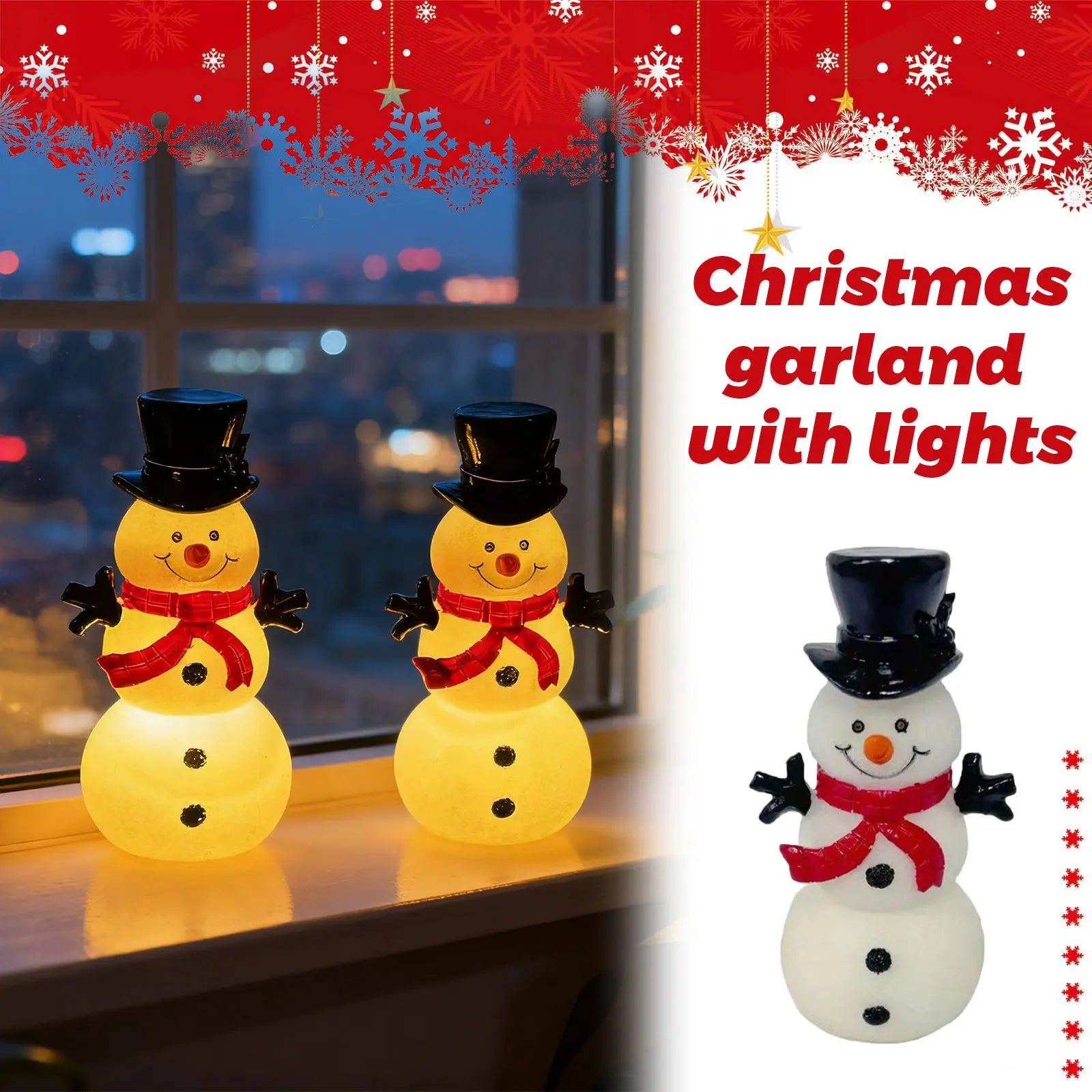Christmas Snowman Night Light Party Holiday Atmosphere Decoration Lighting Props Suitable For Bedroom And Living Room