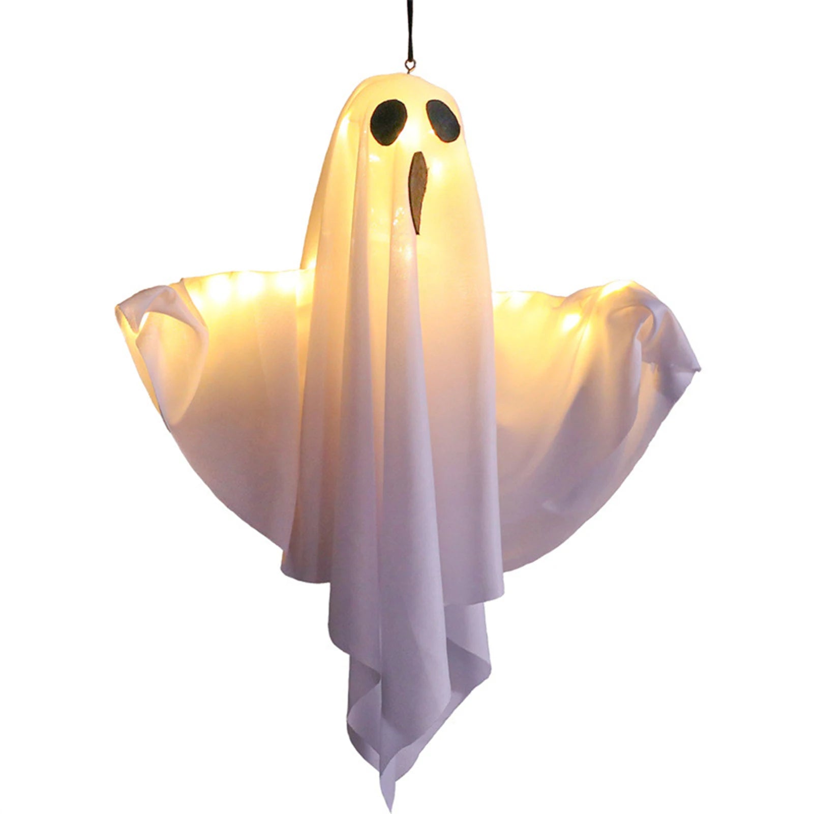 Halloween LED Ghost Lights Decorations Adjustable Hanging Spooky Decor for Halloween Party Home Outdoor Decoration