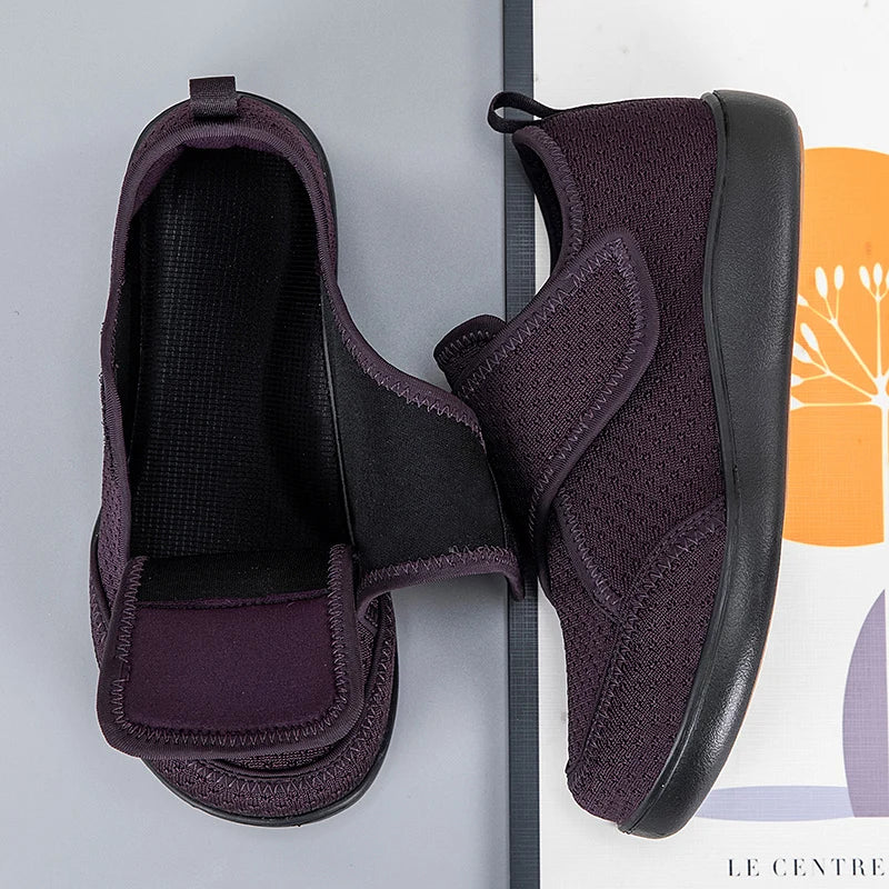 Open Shoes for Elderly Adjustable Diabetic Shoes Swollen Foot Fat Wide Hallux Valgus Bunion Orthopedics Thumb Eversion Men Women