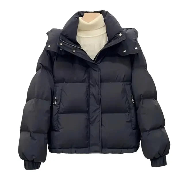 Women 2025 New Winter Jacket Casual Loose Down Coat Oversize Hooded Warm Soft Cotton Puffer Snow Wear Jackets