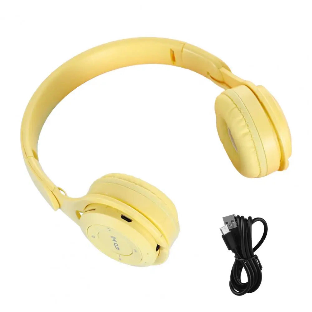 Headphones Kids Wireless Bluetooth Earphones Stereo Foldable Helmets Gaming Headsets Over-ear Headphones for Android ios