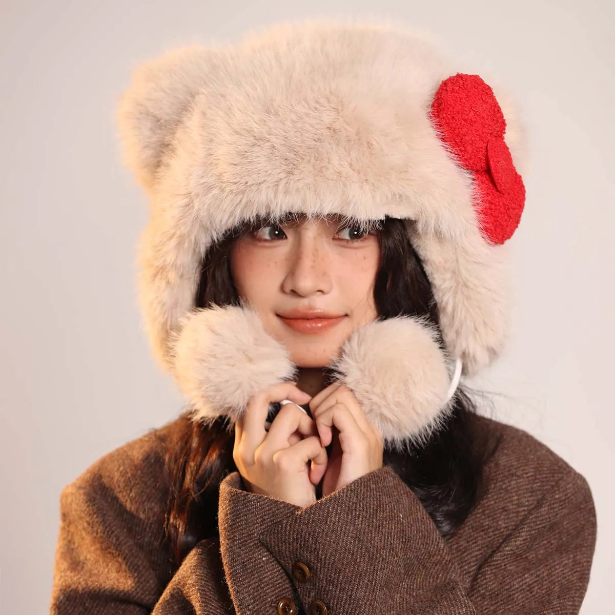 men's Hat beanie ski mask Caps Women's hat Beanie winter accessories Hat with earflaps Y2k hat Wool hats Winter hat bunny ears