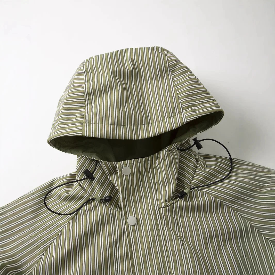 Mens Cross Border Jacket 2025 Spring Autumn American Style Hooded Cargo Jacket  Teenager Casual Versatile Outdoor Sports Outerwe