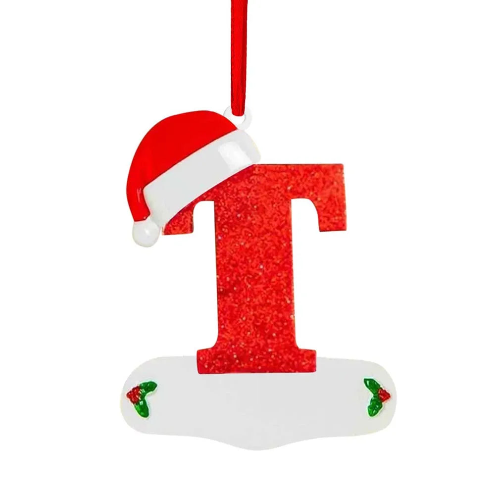 Christmas Decoration Letters,26 Letters Pendant For Christmas Tree Decor,DIY Name Ornament Personalize