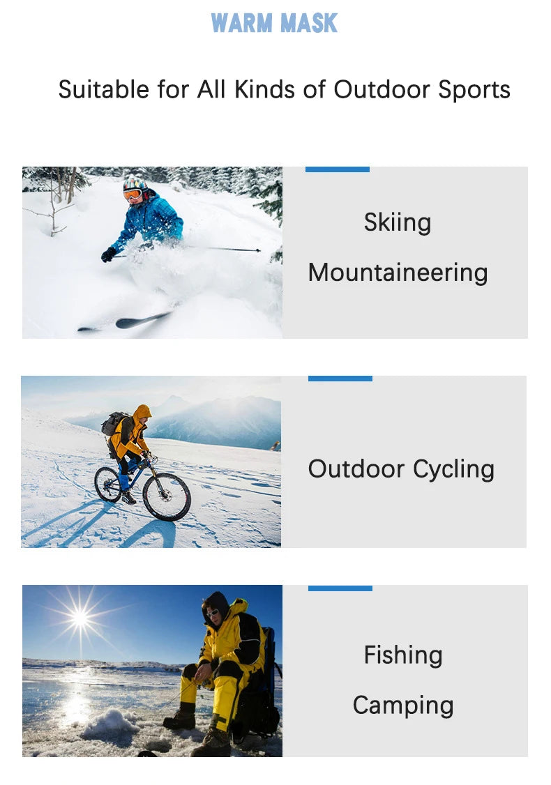 Winter Handkerchief Head Man Motorcycle Bandana Warm Cycling Neckerchief Skiing Mask Scarf Women Windproof Elastic Fishing