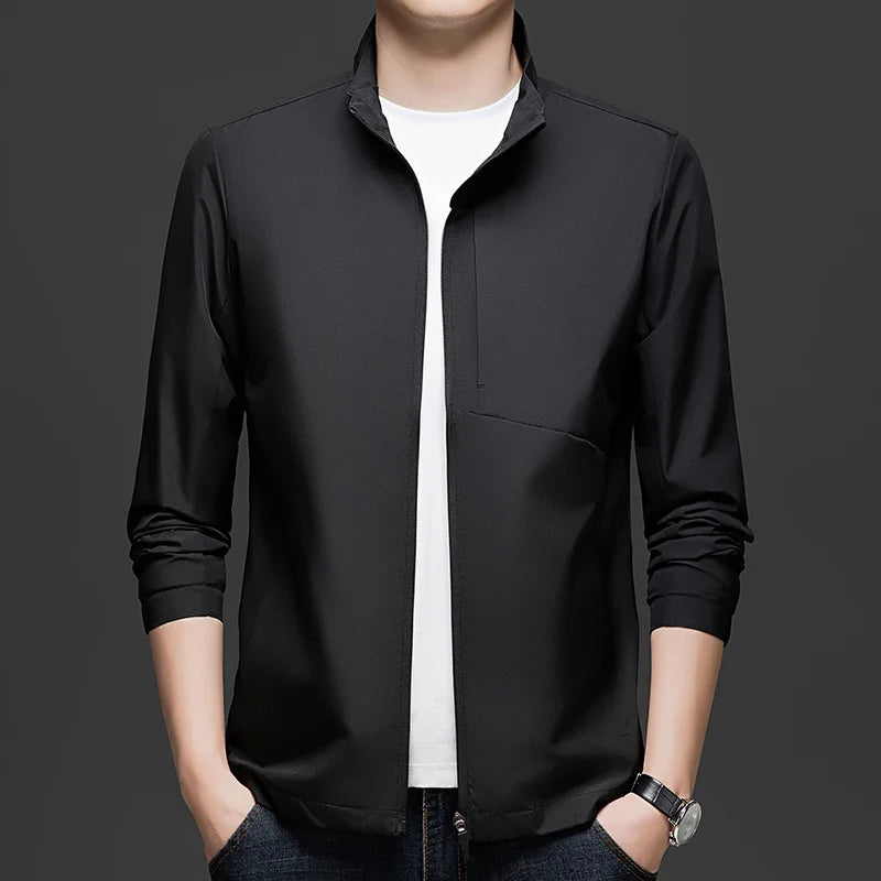 New Men's Casual Jacket Casual and Fashionable Windbreaker Waterproof and Versatile Outdoor Jacket