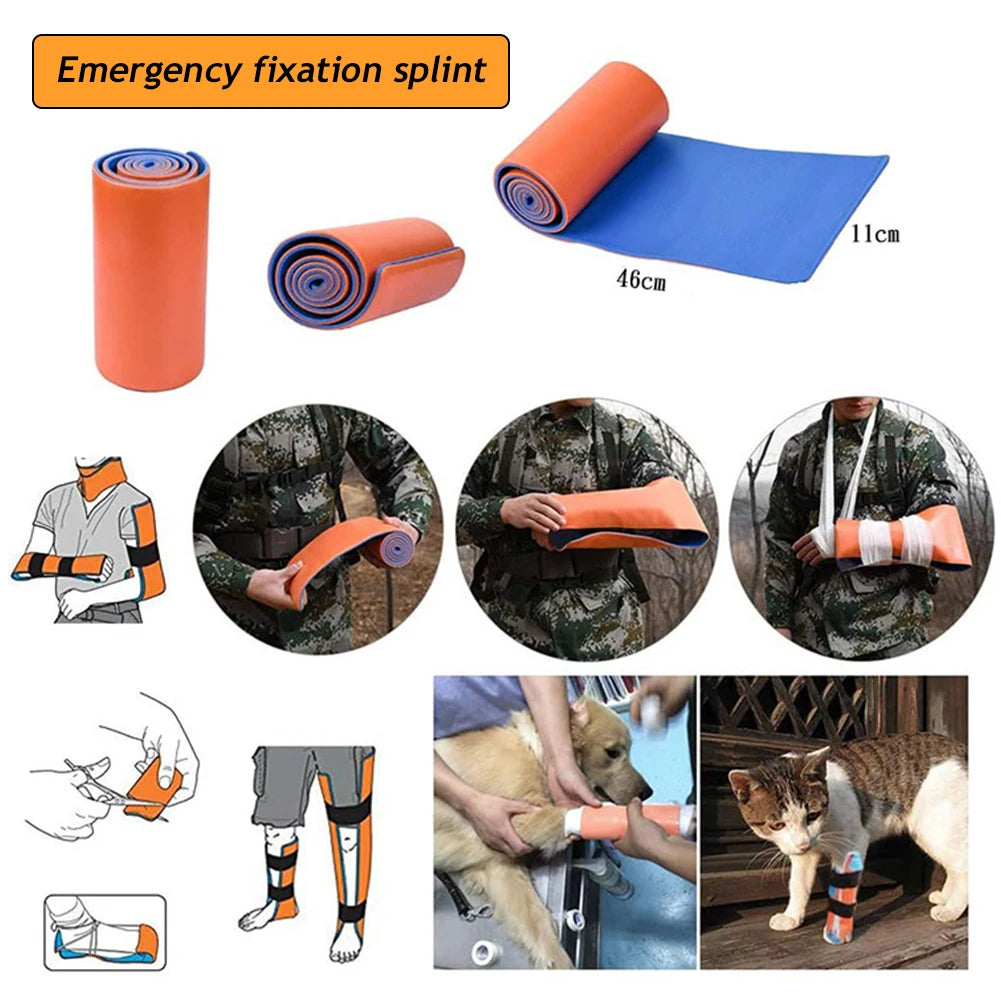 1/3pcs CARBOU First Aid Universal Aluminum Splint Roll Medical Survival Polymer For Fixture Bone Emergency Kit Outdoor Travel