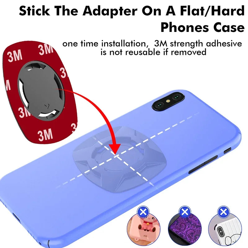 Motorcycle Phone Holder - Shockproof Bike Mount with Adjustable Head for Scooter, MTB, Handlebar/Stem, Easy One-Hand Operation