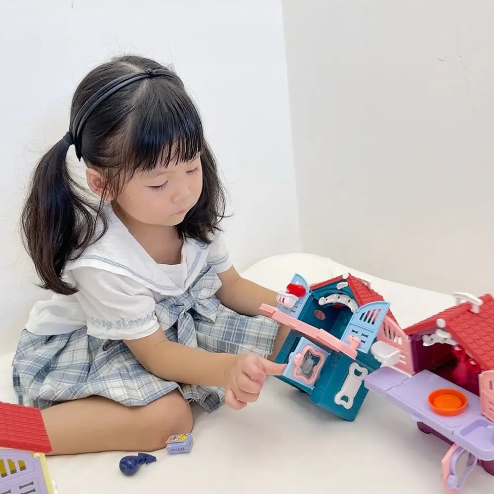 Children's Toys Puppy Cat Scene Playing Toys Merchant Supermarket Play House Toy Mini Cute Pretend Toys Party Supplies