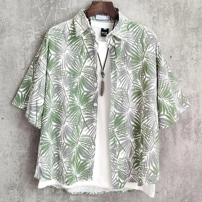 Geometric Shirts And Blouses For Men Funny Hip Hop Printed Graphic Half Sleeve Man Tops With Pocket Colourful S Floral Clothing